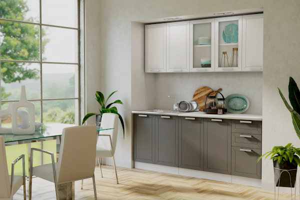 Кухонный гарнитур Монако 2,0 м Компоновка 1 (Миф)